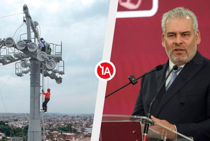 Lluvias derribaron fibra óptica y cable de telecomunicaciones, del teleférico en Morelia el viernes