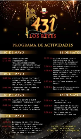 Los Reyes conmemora 431 años de historia y tradición, alcalde invita a ser parte de las actividades