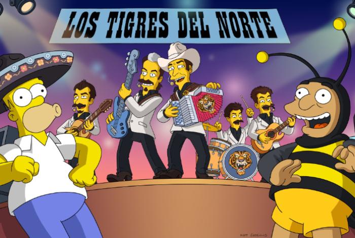 Los Tigres del Norte aparecerán en 'Los Simpsons' con corrido mexicano