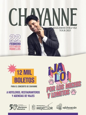  Última semana para conseguir en hoteles y restaurantes boletos para Chayanne