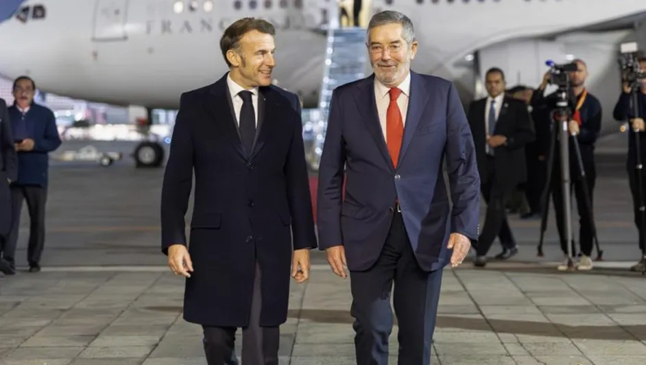 Macron arriba a la CDMX para realizar una visita oficial en México