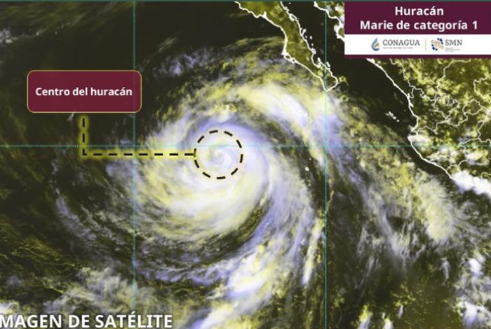 Marie se convierte en huracán categoría 1 mientras se acerca al noroeste de México