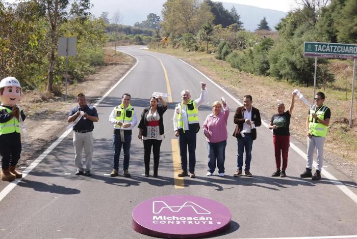 Más de 10 mil habitantes beneficiados con nueva carretera Tingüindín–Tacátzcuaro: Bedolla