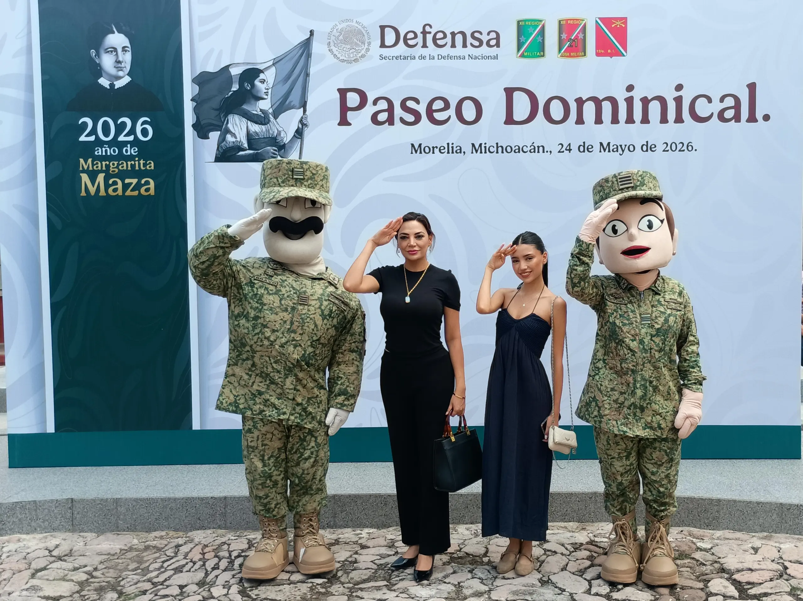 Más de 2 mil personas asisten al Paseo Dominical realizado por el Ejército Mexicano en Morelia.