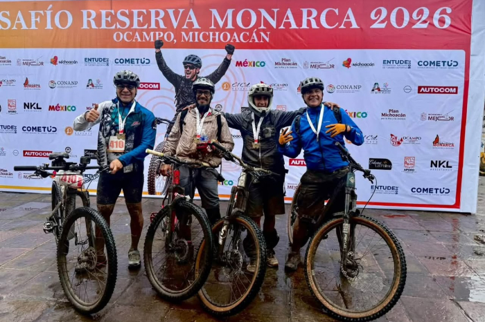 Más de 300 ciclistas participaron en el Desafío Monarca 2026 en Ocampo