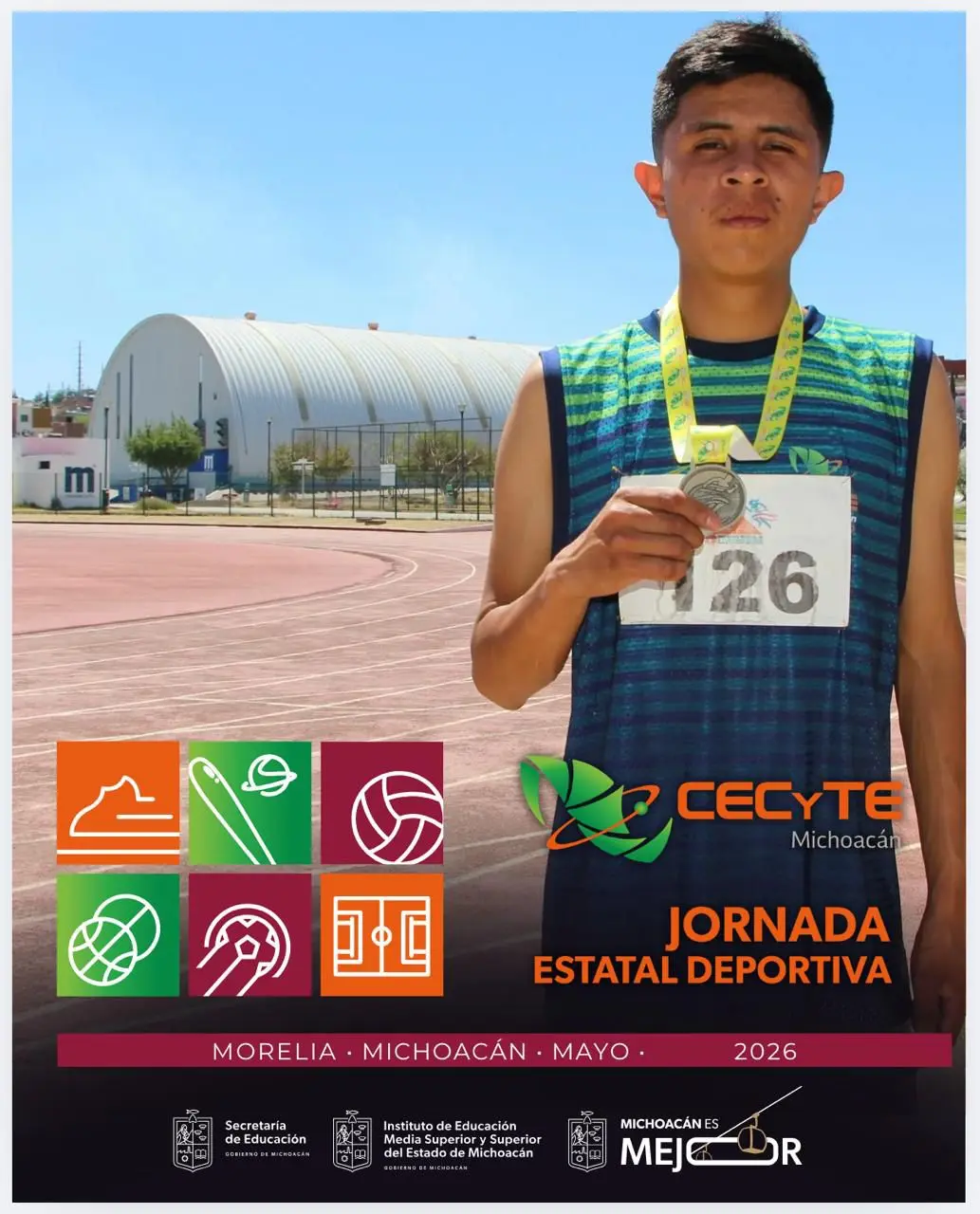 Más de 400 estudiantes participarán en la Jornada Estatal Deportiva del Cecytem