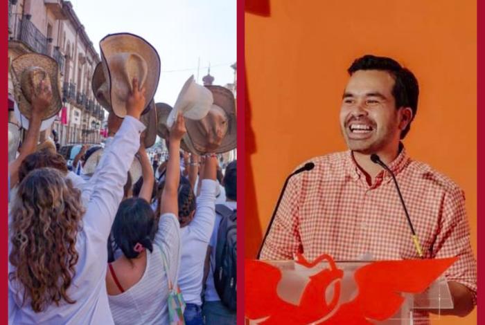 Máynez externa su respaldo al Movimiento del Sombrero