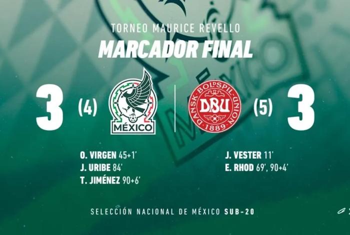 México Sub 20 cae ante Dinamarca en penales
