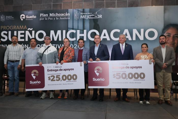 Michoacán entrega casi 2.5 mdp a 70 proyectos productivos de familias migrantes