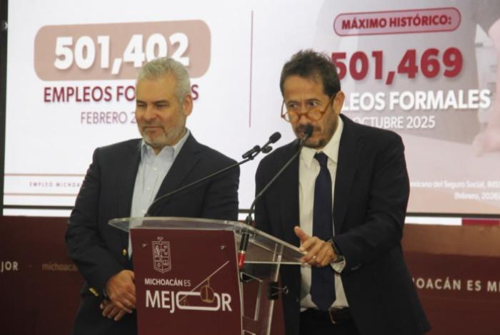 Michoacán se consolida en el cuarto lugar nacional en generación de empleo formal: Bedolla