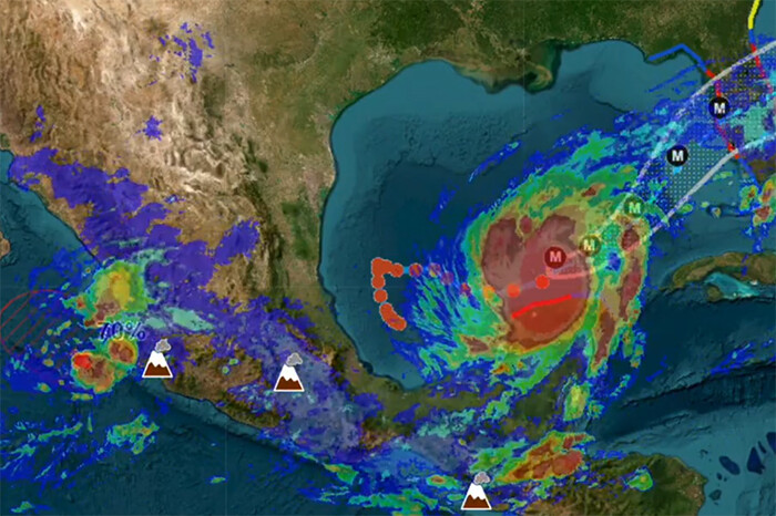  Milton continúa como huracán 4, con pronóstico de lluvias de intensas a fuertes en 4 estados