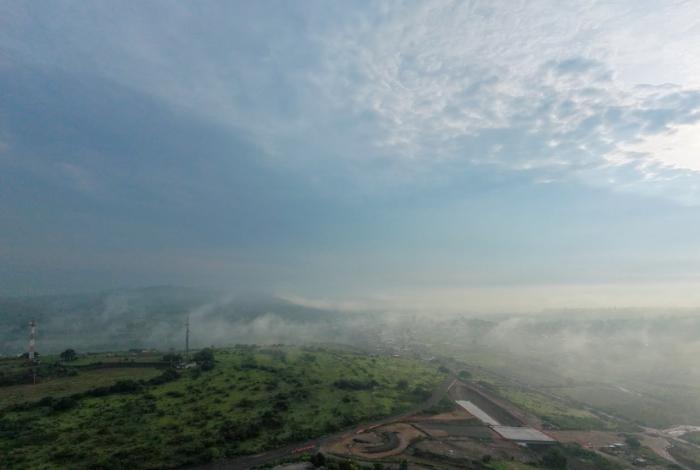 Morelia amanece con cielo nublado y viento ligero
