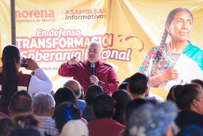 Morena suma 84 asambleas municipales en Michoacán para defender la soberanía nacional: Jesús Mora