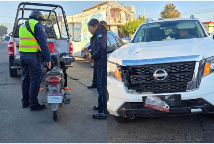Motociclista resulta herido al ser impactado por una camioneta, en Zamora