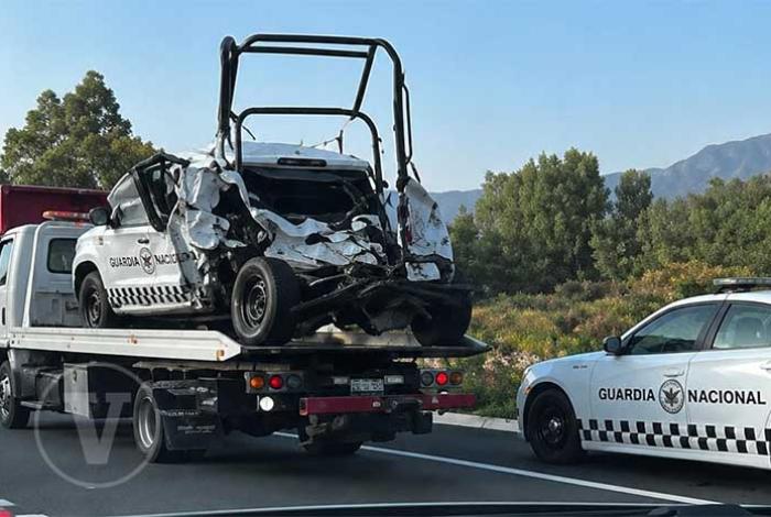 Muere elemento de la Guardia Nacional tras ser embestida su unidad por un tráiler en Contepec