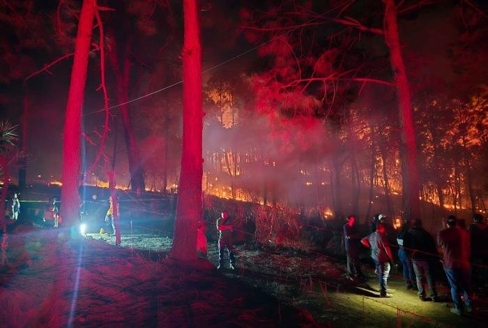 🚨 Mueren dos brigadistas al combatir incendio forestal en Tacámbaro #GaleríaFotos