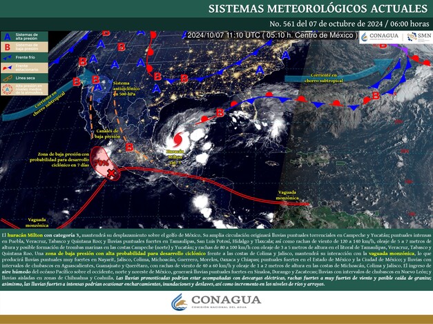  #Nacional | Conoce el pronóstico del clima para este 7 de octubre