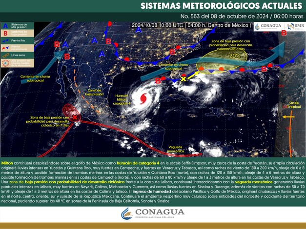  #Nacional | Conoce el pronóstico del clima para este 8 de octubre