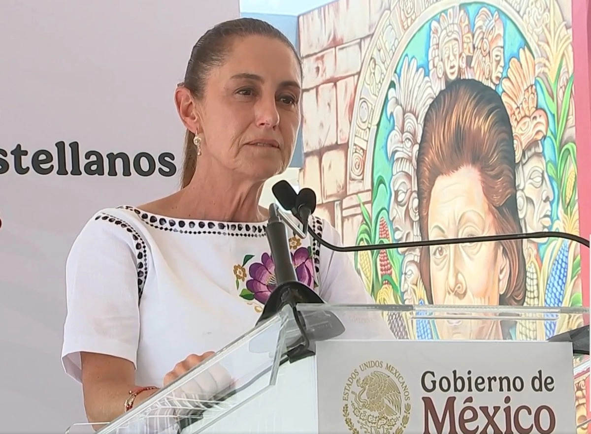 Ningún gobierno extranjero ni los corruptos de antes le van a arrebatar la Transformación al pueblo de México: Presidenta desde Yucatán