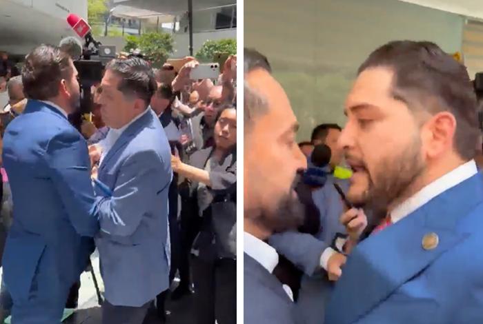 ‘No me toques cab...’: Diputados del PRI y Morena se empujan e insultan en el Senado