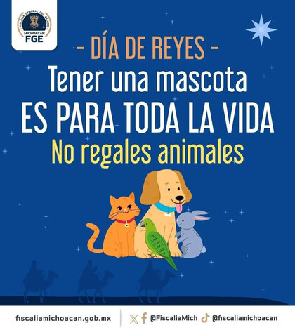 Operativos para erradicar venta de animales en Día de Reyes