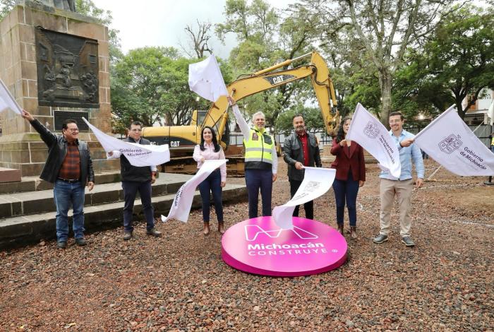 Plaza Gertrudis Bocanegra, será inaugurada el 01 de noviembre: alcalde de Pátzcuaro