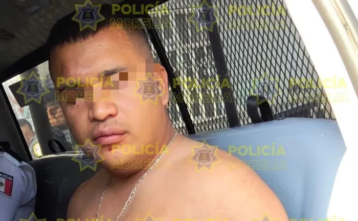 Policía Morelia asegura a persona armada que presuntamente agredió y amenazó a ciudadanos en la Wenceslao Victoria