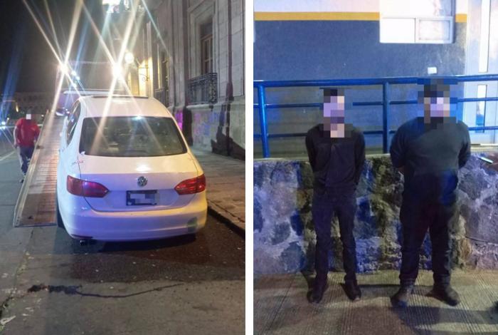 Policía Morelia detiene a presuntos implicados en robo de combustible en una gasolinera