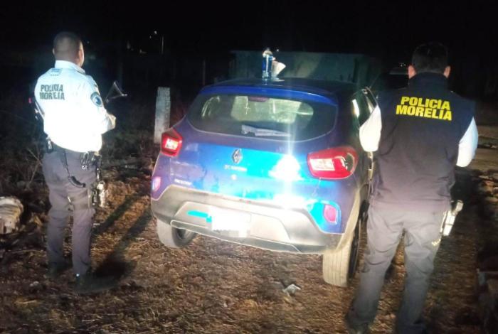 Policía Morelia recupera vehículo robado a conductor de plataforma de transporte