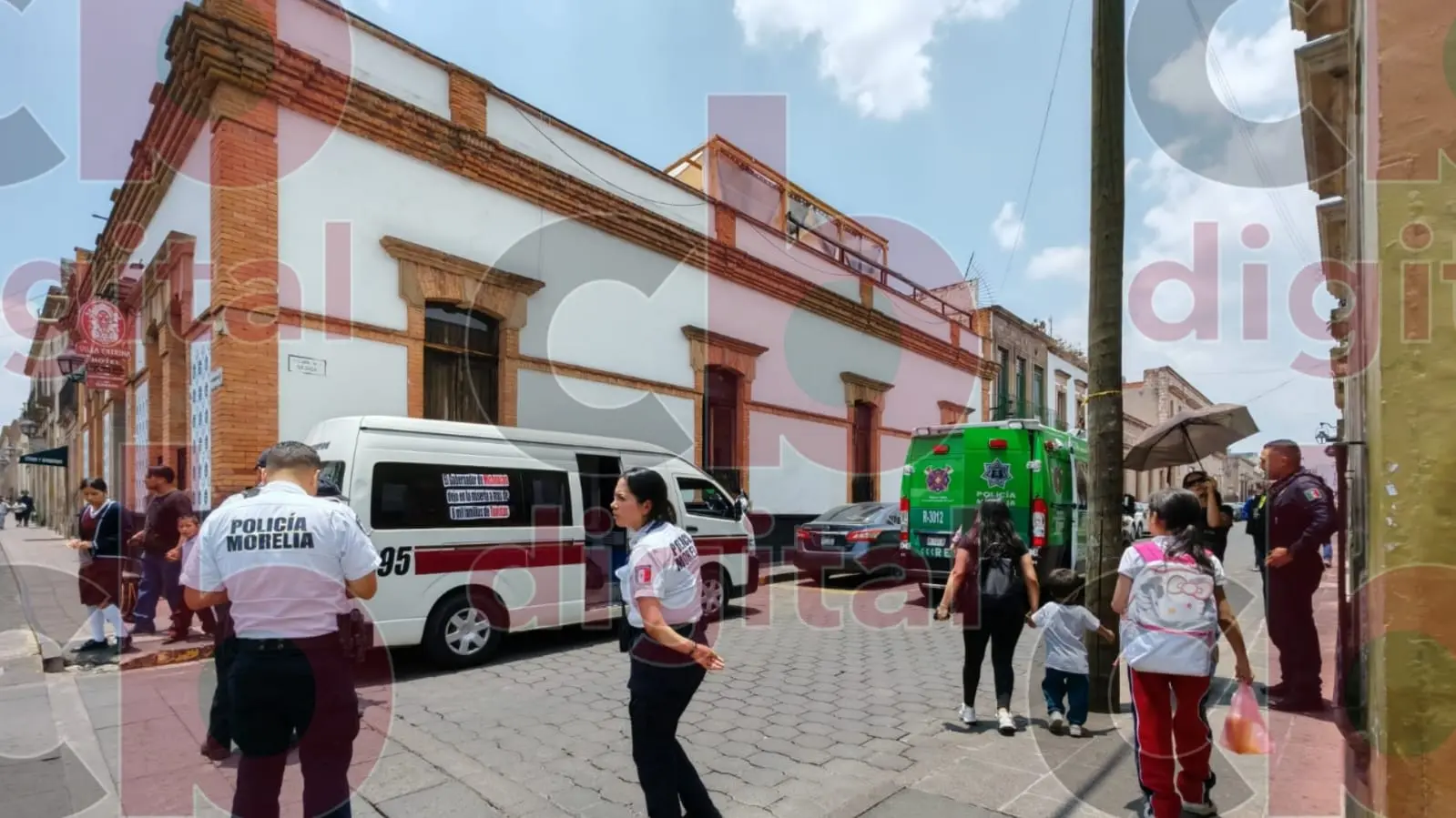 Policías atienden supuesta balacera en el centro de Morelia