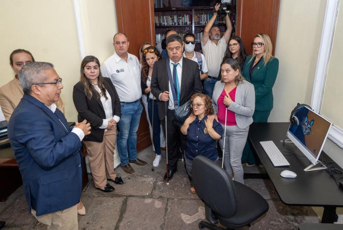 Por primera vez, UMSNH apertura Biblioteca Inclusiva; Yarabí Ávila llama a construir una Universidad para todas y todos