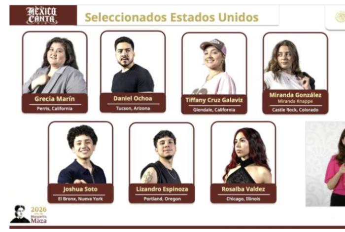 Presentan a los 7 semifinalistas de EUA del concurso México Canta; la final será en el Auditorio Nacional