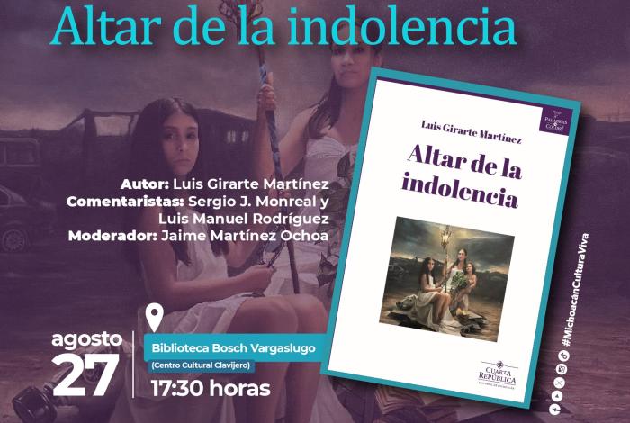 Presentarán este miércoles el libro Altar de la indolencia en el Clavijero