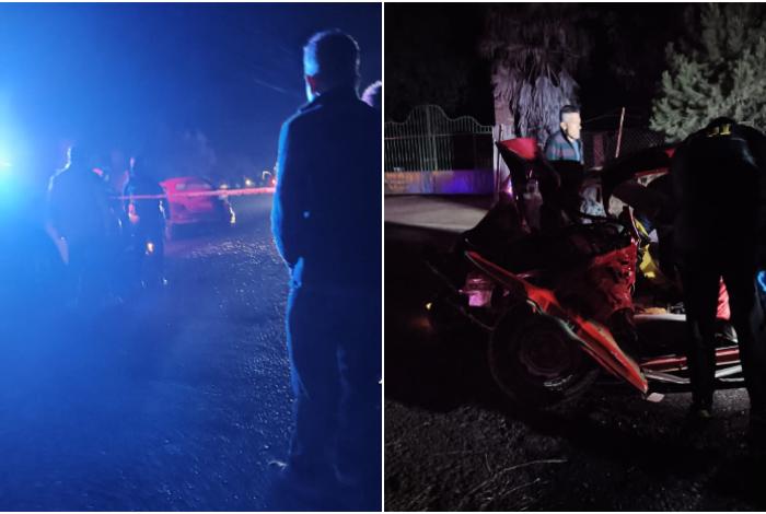 Profesora fallece tras choque frontal en carretera de Los Reyes; el responsable está prófugo