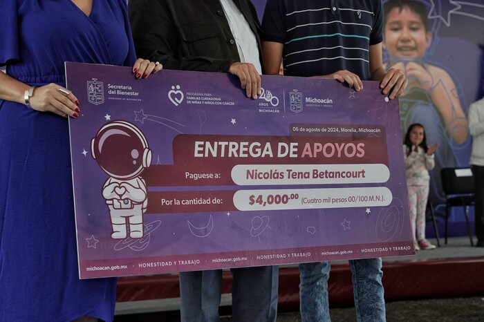  Programa de apoyo a niñas y niños con cáncer, para 540 familias: Bedolla