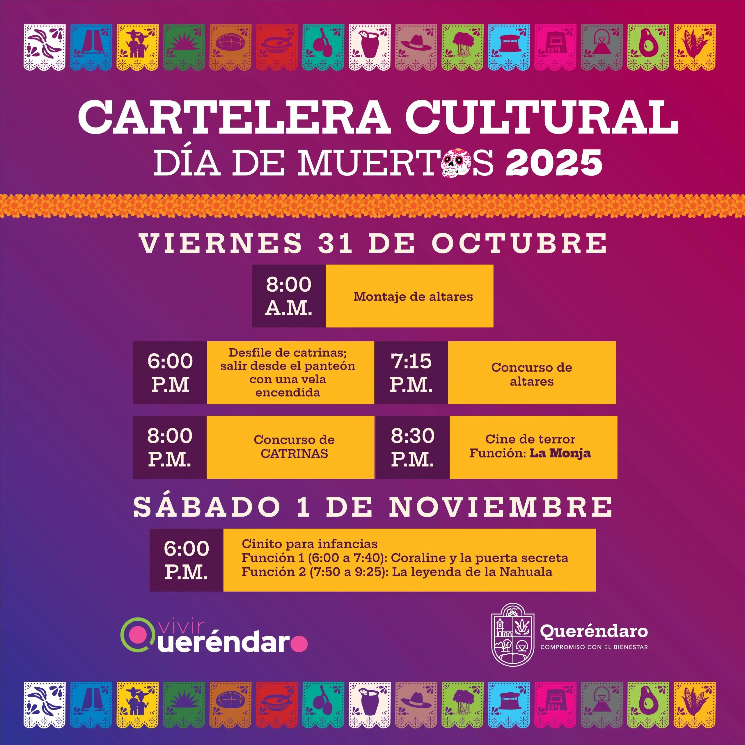 Queréndaro celebra Festival de Muertos “Raíces y Alma” con actividades culturales, artísticas y el tradicional concurso de altares