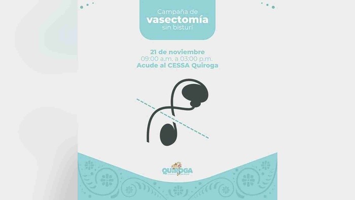 Quiroga lanza Campaña de Vasectomía sin Bisturí para promover la planificación familiar responsable