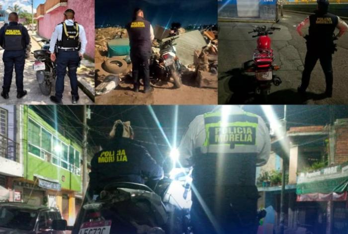 Recupera Policía Morelia cuatro motocicletas con reporte de robo