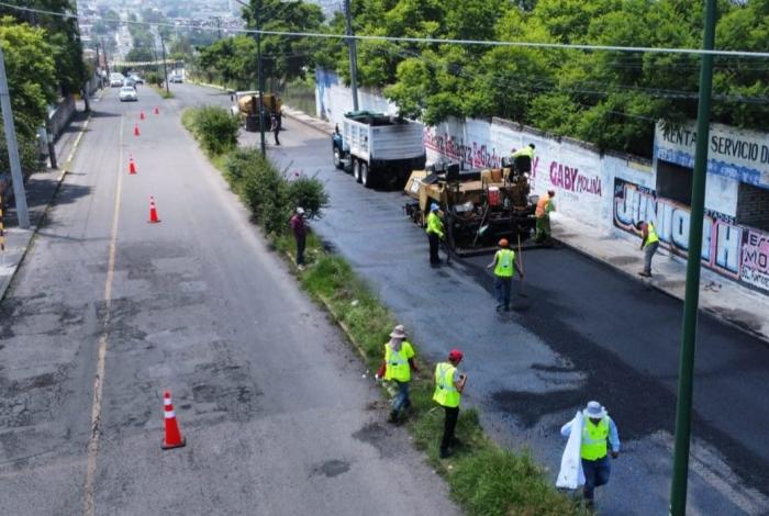 Reencarpetamiento de calle Raza Maya mejora la movilidad en la zona norte