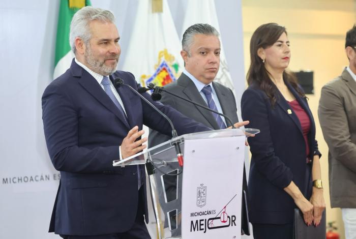 Retoma Federación modelo de Michoacán contra la extorsión: Bedolla
