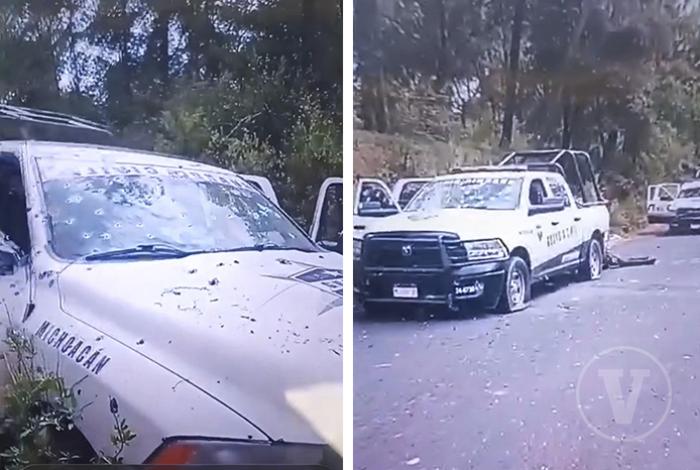 Saldo trágico tras emboscada en Nahuatzen: 5 policías fallecidos
