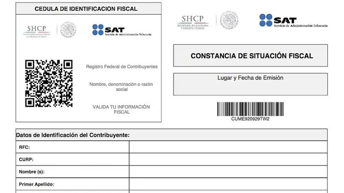  SAT: así puedes obtener tu RFC en PDF o impreso, gratis