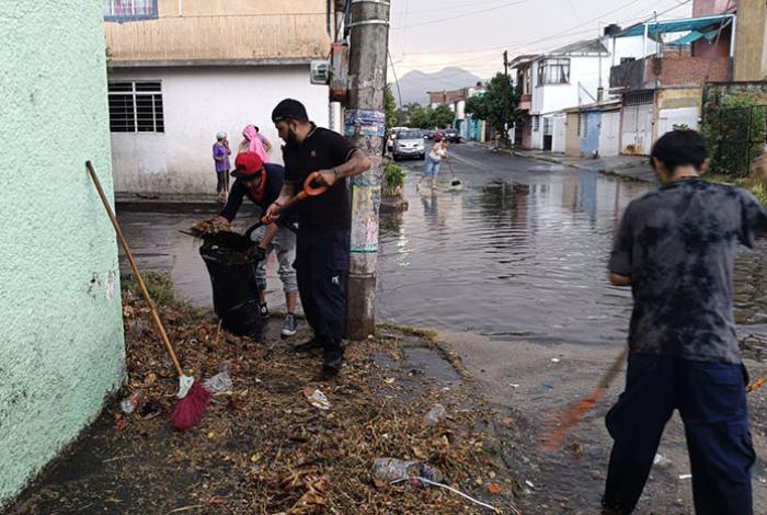 Se despliegan brigadas municipales para atender los efectos de la tormenta de hoy en Morelia