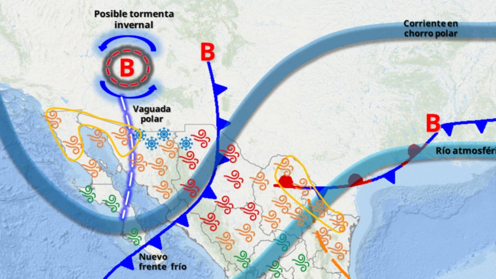 Se esperan temperaturas de -10 grados, por la primera tormenta invernal en territorio mexicano