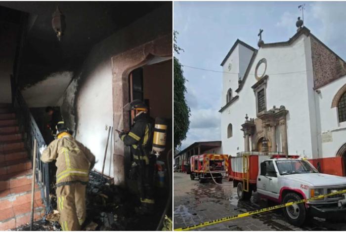 Se incendia una bodega de la Catedral de San Jerónimo, de Tacámbaro
