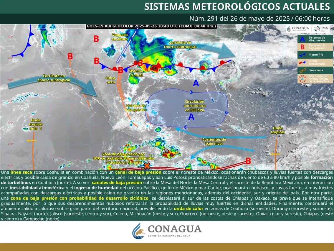 Se pronostican chubascos con lluvias puntuales fuertes en Michoacán