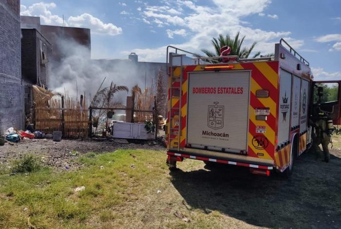 Se registra incendio de domicilio en la Ampliación La Soledad, Morelia