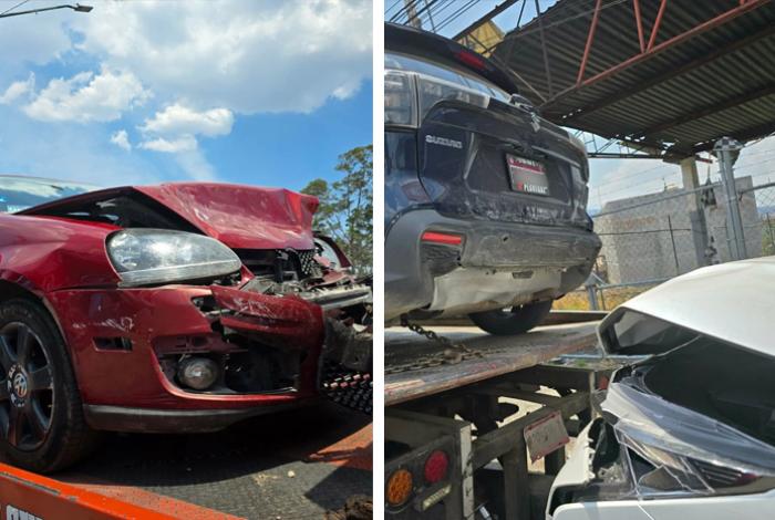 Se registran dos carambolas vehiculares en Morelos Norte de Morelia, salida a Salamanca