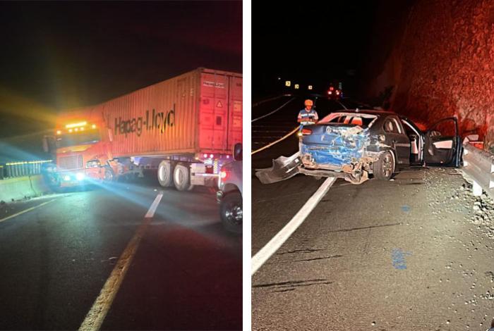 Se registran dos distintos choques contra barreras de contención en la Siglo XXI