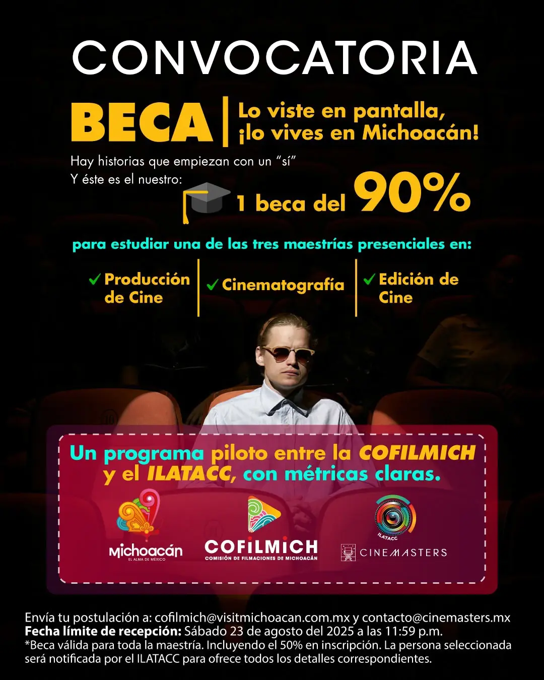  Sectur ofrece beca del 90% para estudiar maestría en cine